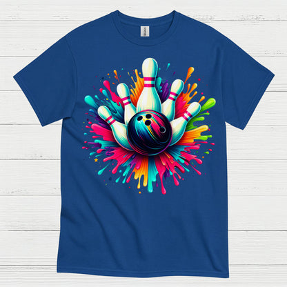 Bowling Chaos Glitch Humor T Shirt