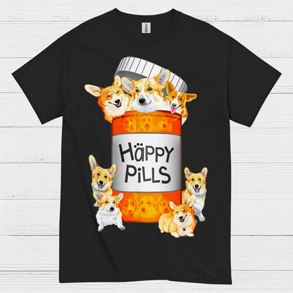 Happy Pills Corgi Dog T Shirt