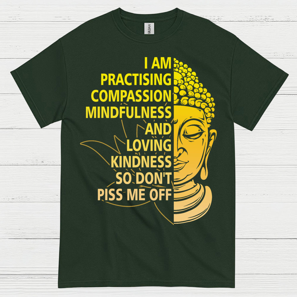 Practicing Compassion Mindfulness Buddha T Shirt