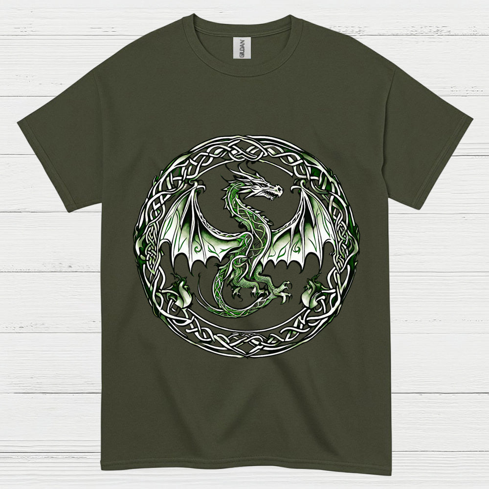Celtic Green Dragon T Shirt
