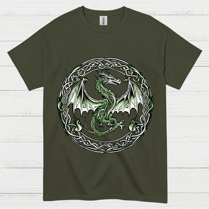 Celtic Green Dragon T Shirt