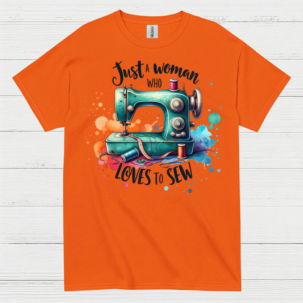 Just A Woman Who Loves To Sew T Shirt