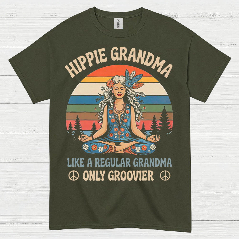 Hippie Grandma Groovier Than Regular T Shirt