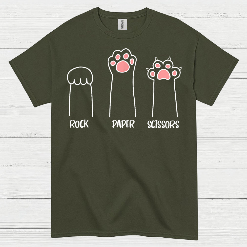 Rock Paper Scissors Cat Paw T Shirt