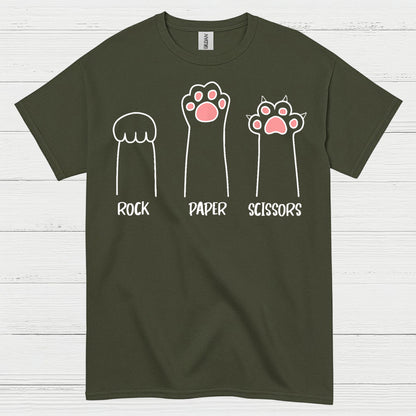 Rock Paper Scissors Cat Paw T Shirt