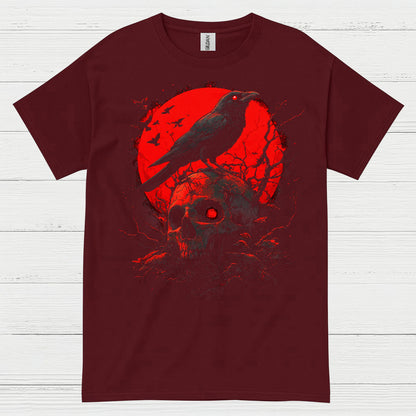 Dark Raven Skull Gothic T Shirt