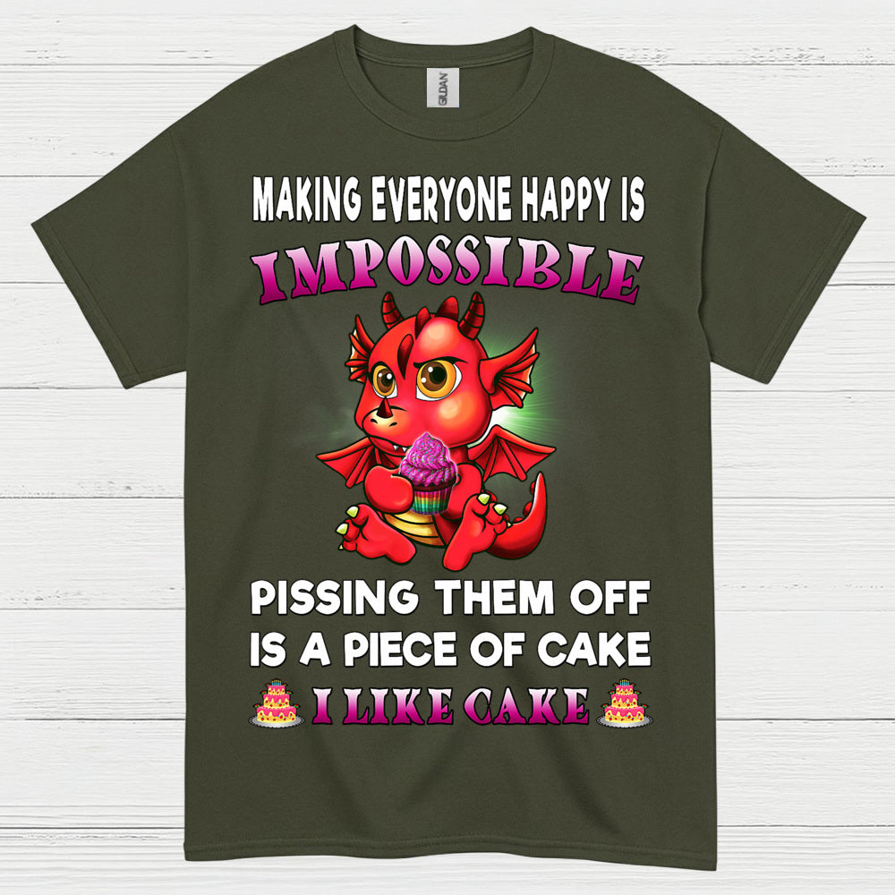 Funny Cake Dragon T Shirt