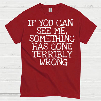If You Can See Me Something Has Gone Wrong T Shirt