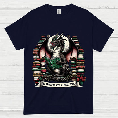 Book Hoarding Dragon T Shirt