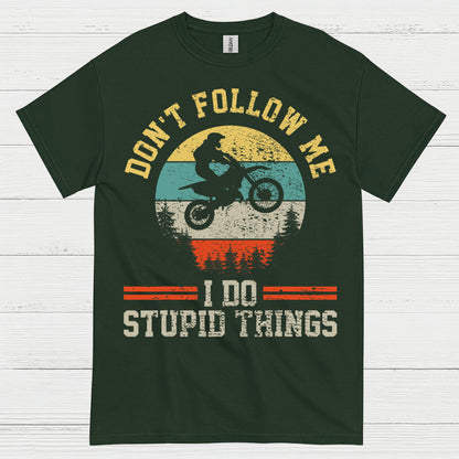 Funny Dont Follow Me Dirt Bike Rider T Shirt
