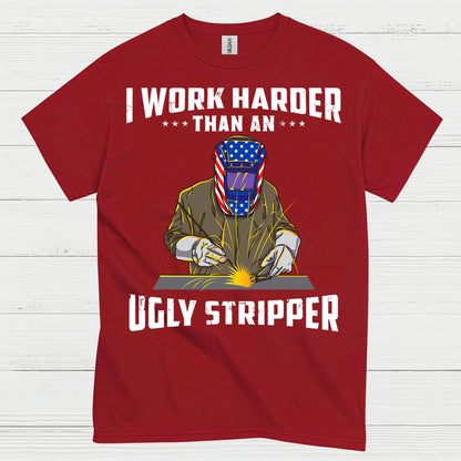 Harder Than Stripper Welder T Shirt