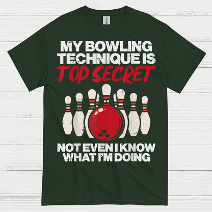 Top Secret Bowling Humor T Shirt
