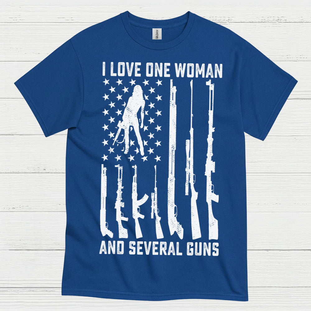I Love One Woman America And Several Guns T Shirt