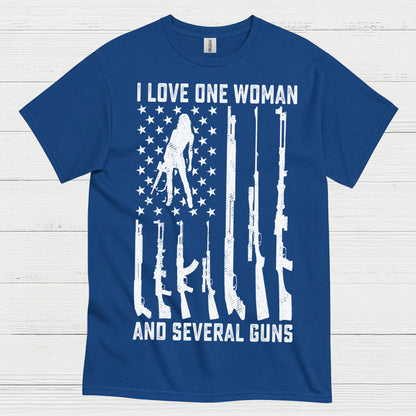 I Love One Woman America And Several Guns T Shirt