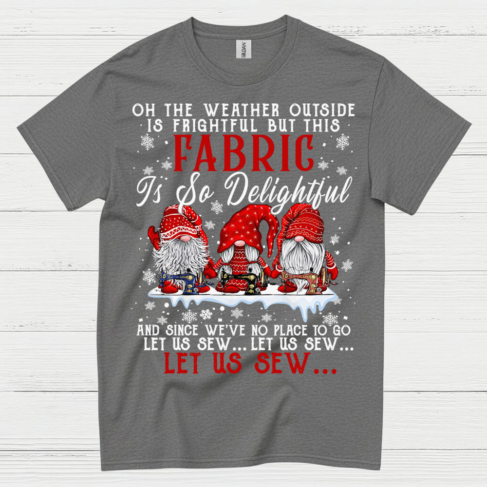 Let Us Sew Christmas Sewing Humor T Shirt