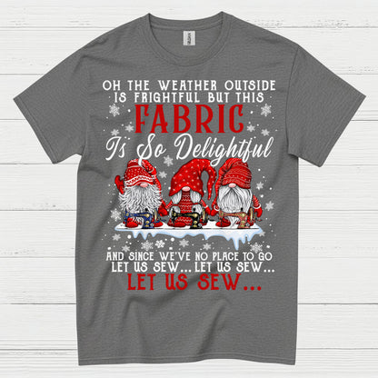 Let Us Sew Christmas Sewing Humor T Shirt