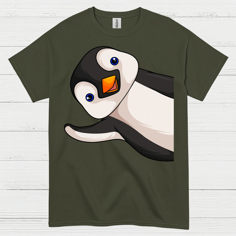 Peekaboo Penguin Cute Graphic T Shirt