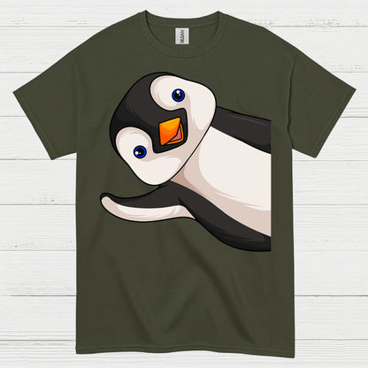 Peekaboo Penguin Cute Graphic T Shirt