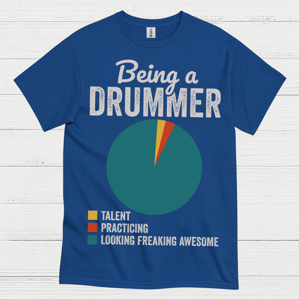 Drummer Life Pie Chart T Shirt