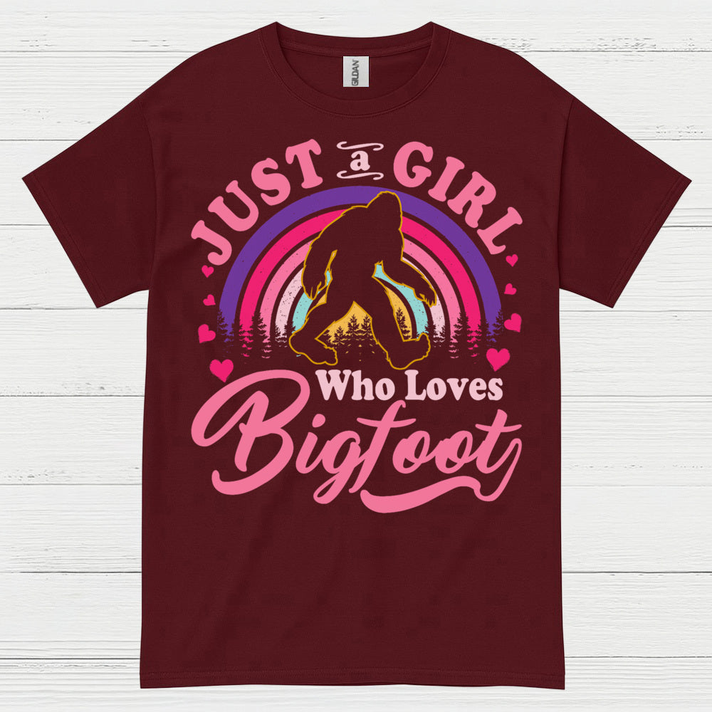 Just A Girl Who Loves Bigfoot T Shirt