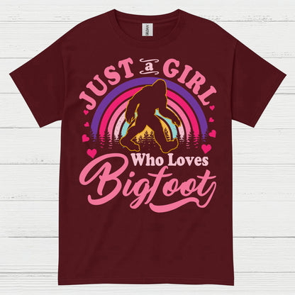 Just A Girl Who Loves Bigfoot T Shirt