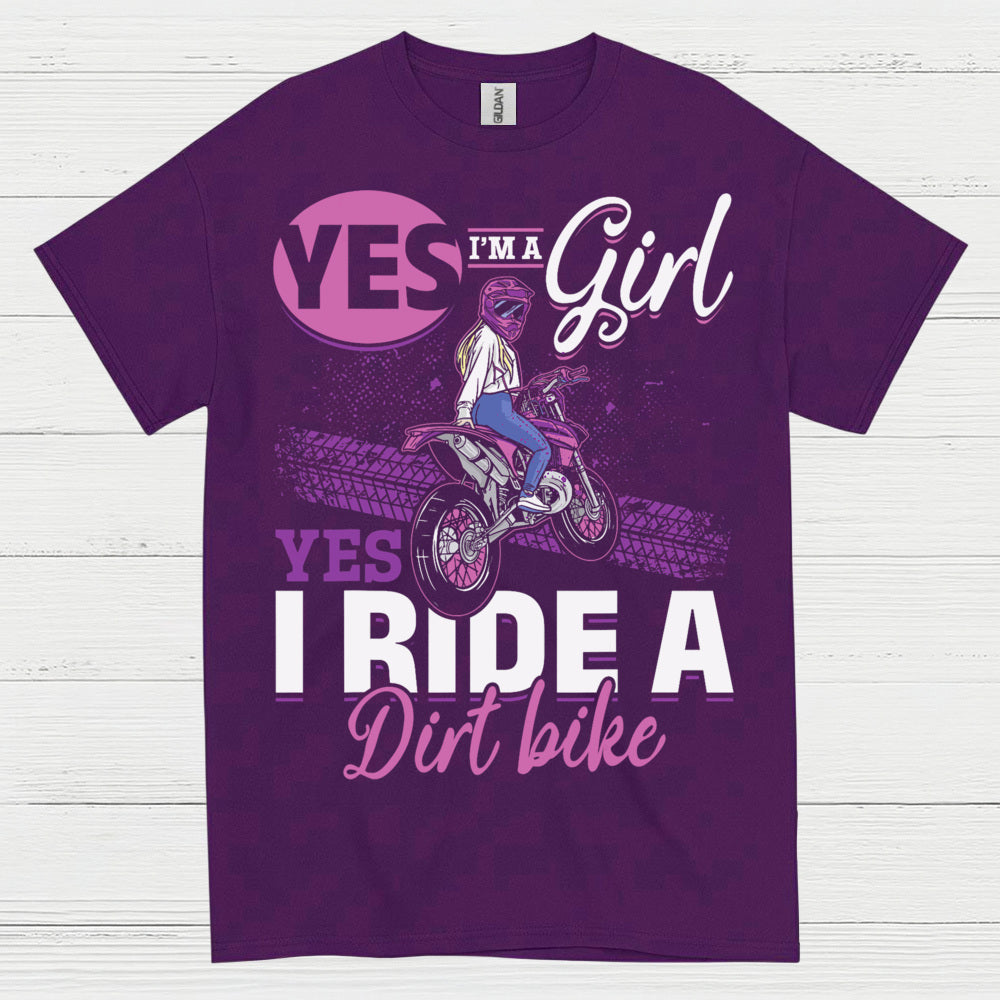 Yes I Ride A Dirt Bike Girl T Shirt