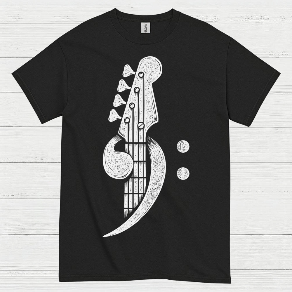 Bass Clef Guitar Art T Shirt