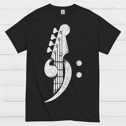 Bass Clef Guitar Art T Shirt