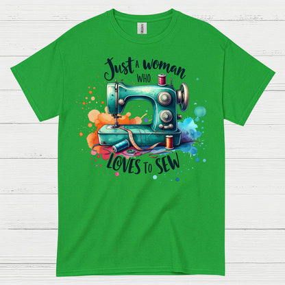 Just A Woman Who Loves To Sew T Shirt
