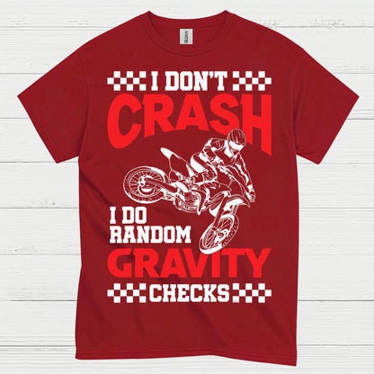 Funny Gravity Check Dirt Bike Rider T Shirt