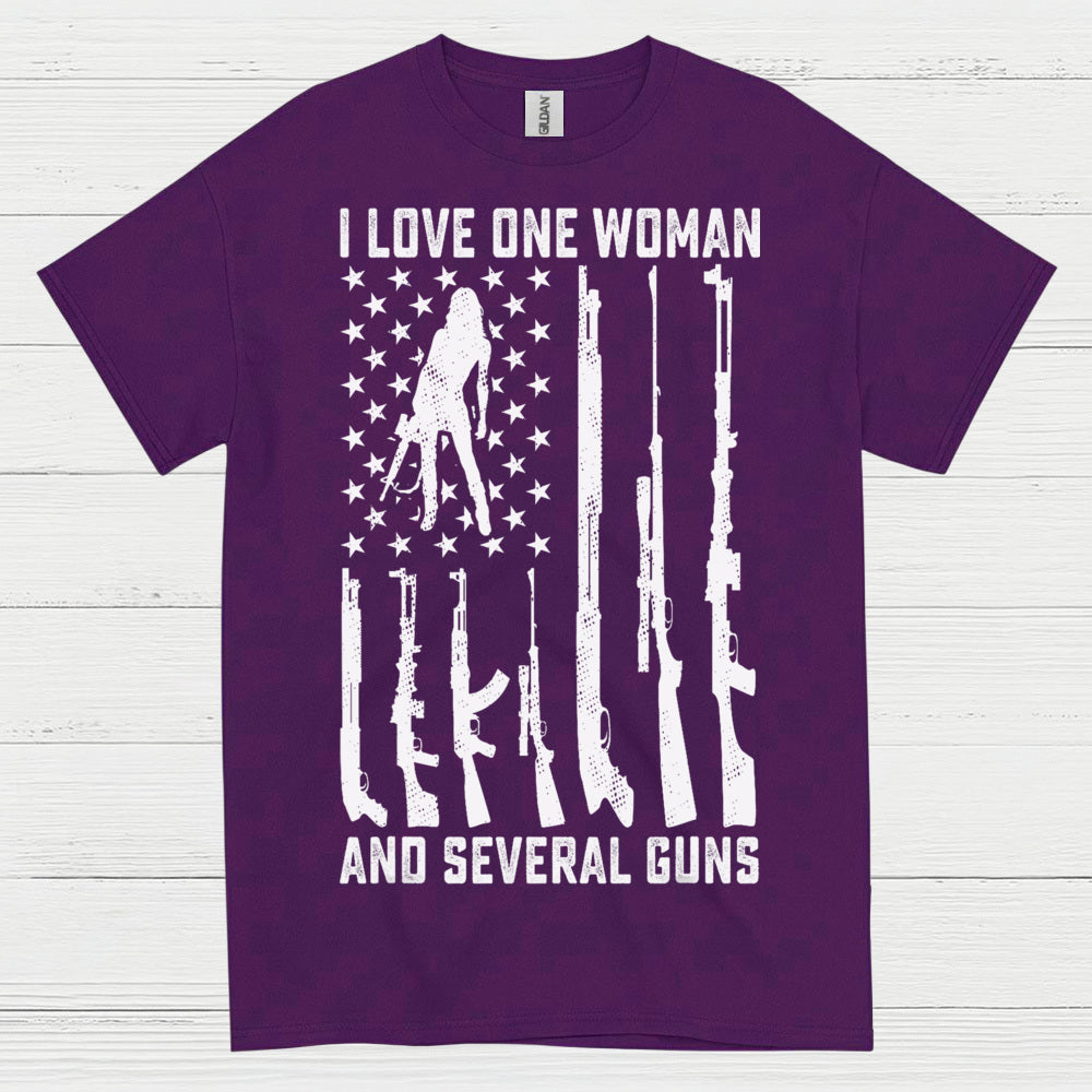 I Love One Woman America And Several Guns T Shirt