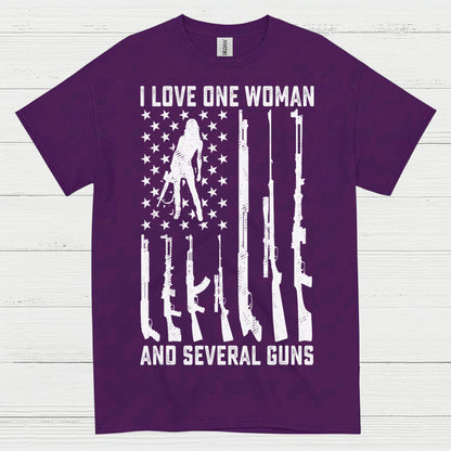 I Love One Woman America And Several Guns T Shirt