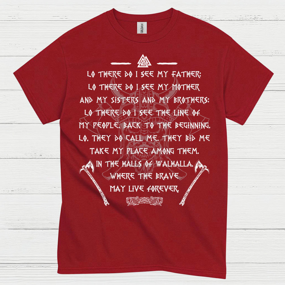Viking Valhalla Warrior Prayer T Shirt
