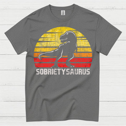 Sobrietysaurus Dinosaur Recovery T Shirt