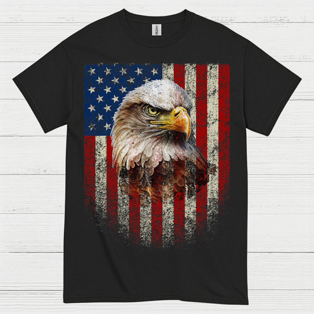 American Bald Eagle Patriotic Flag Freedom T Shirt