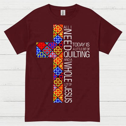 Quilting And Jesus Christian Faith T Shirt