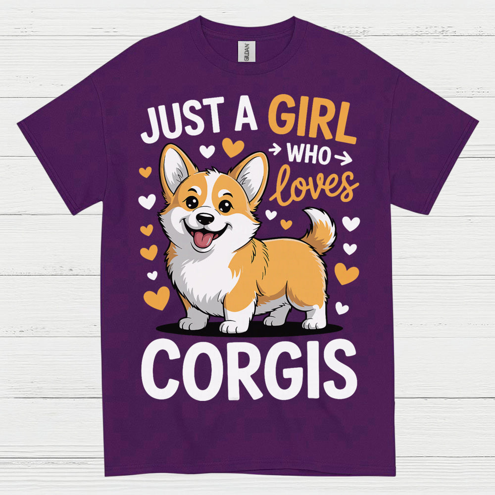 Corgi Love Girl Cute Dog T Shirt