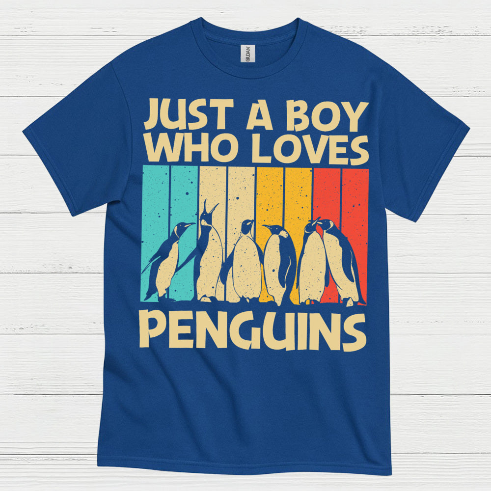 Just A Boy Who Loves Penguins Vintage T Shirt