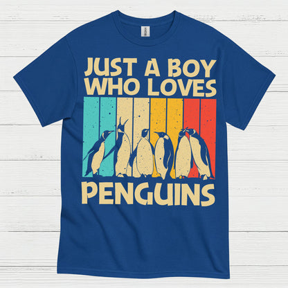 Just A Boy Who Loves Penguins Vintage T Shirt