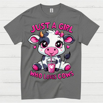 Just A Girl Who Loves Cows T Shirt