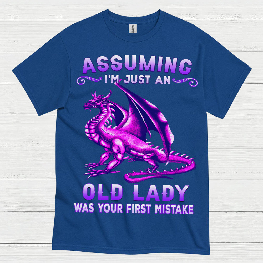 Old Lady Dragon Power T Shirt