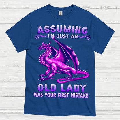 Old Lady Dragon Power T Shirt