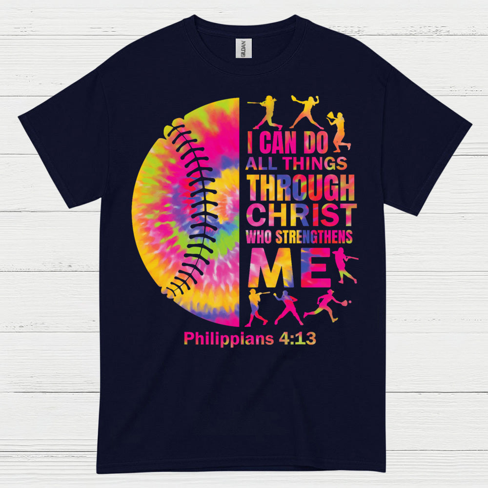 I Can Do All Things Through Christ Softball T Shirt