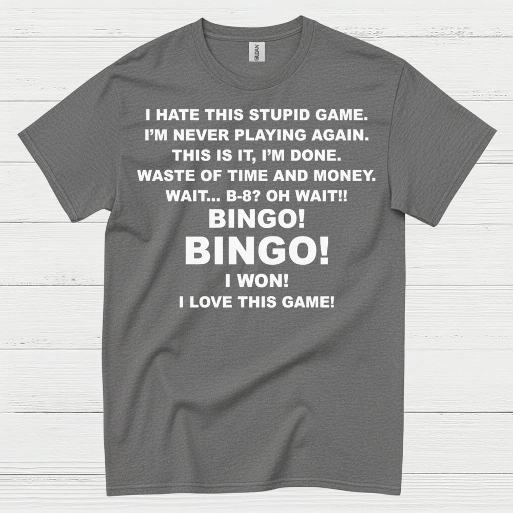 I Hate This Game Bingo Humor T Shirt