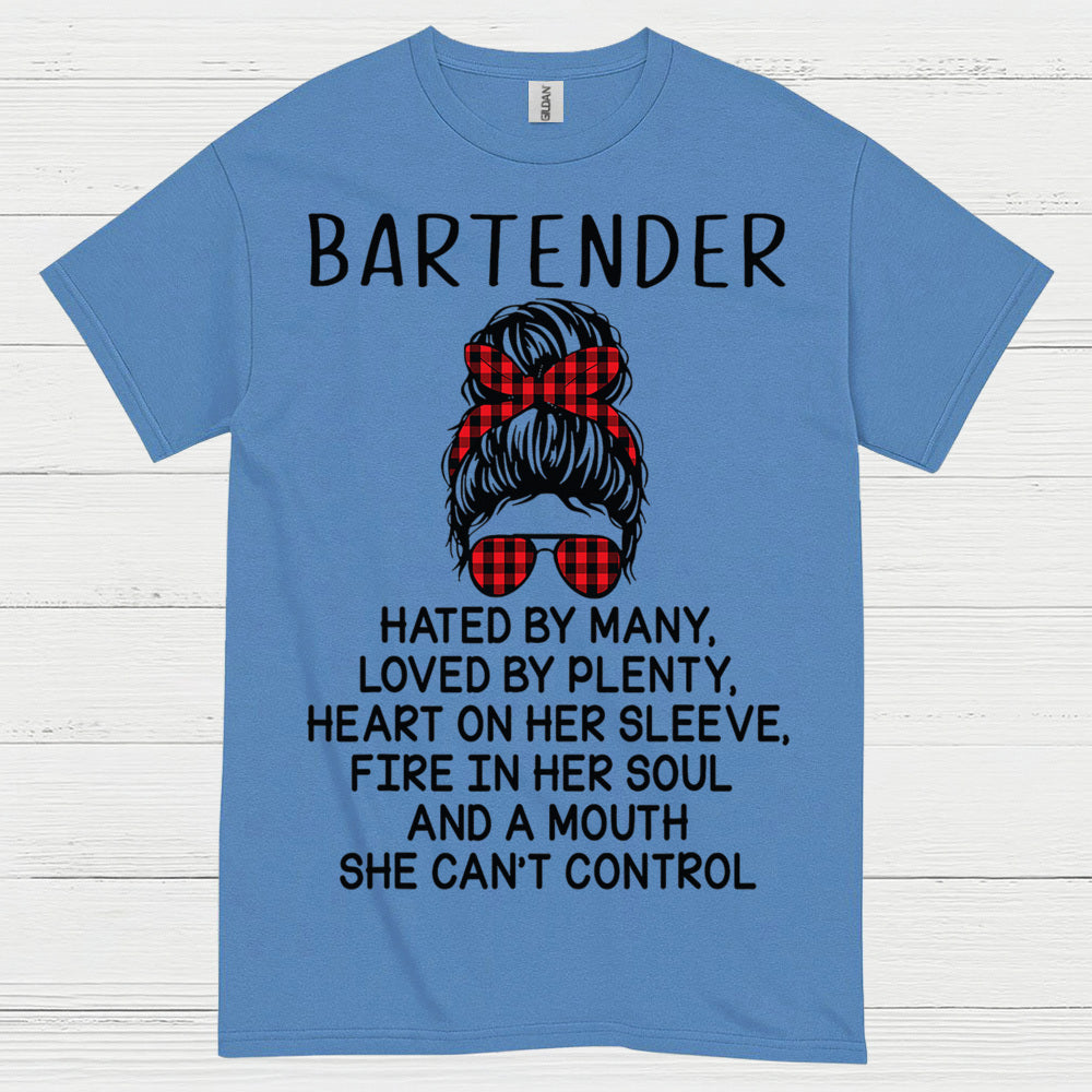 Bartender Hated Loved Strong Woman T Shirt