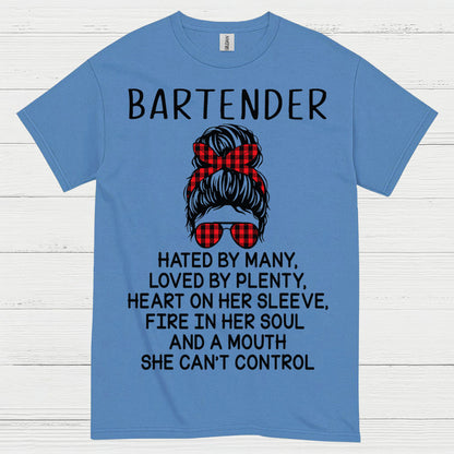 Bartender Hated Loved Strong Woman T Shirt