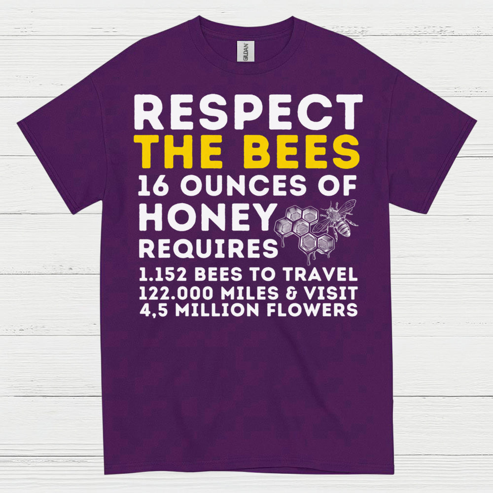 Respect The Bees Honey Lover T Shirt