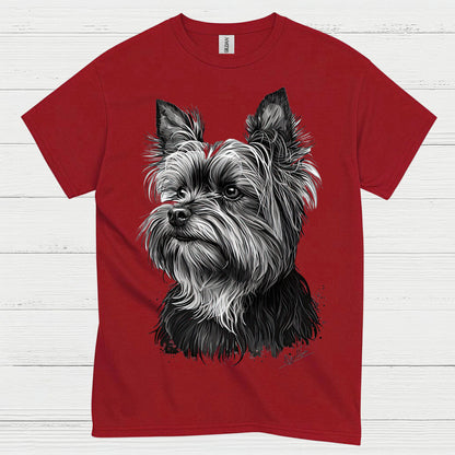 Realistic Yorkie Portrait Dog Lover T Shirt