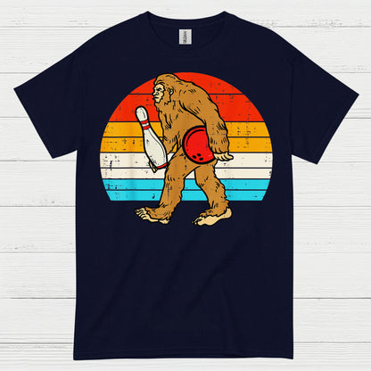 Bowling Bigfoot Retro T Shirt