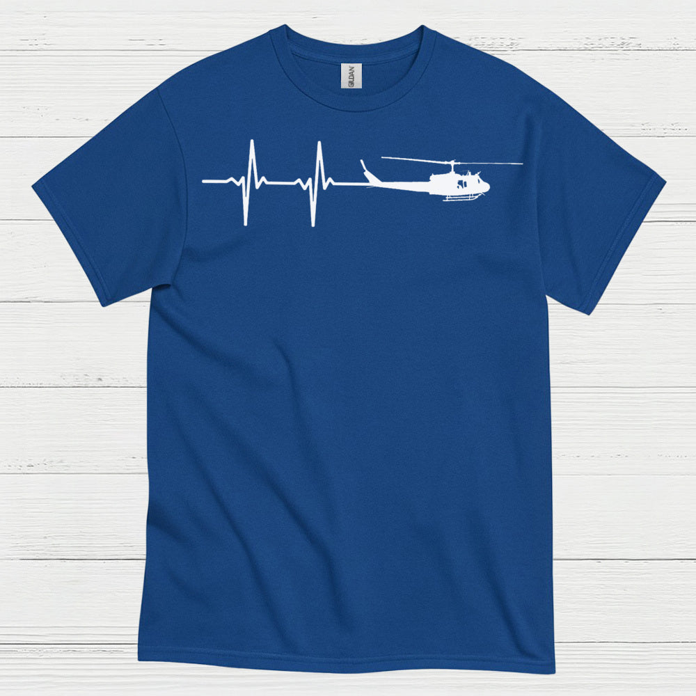 Helicopter Heartbeat Aviation T Shirt